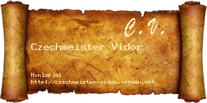 Czechmeister Vidor névjegykártya